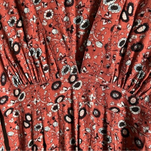 Free People Sz 8 Some Like It Hot Floral  Long Sleeves Jumpsuits - Picture 8 of 14